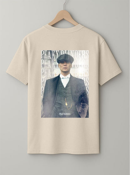 Peaky Blinders Beige, Black & Maroon T-Shirt