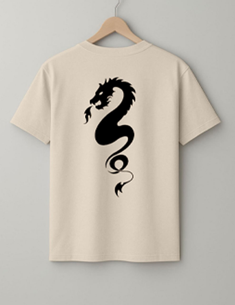 Dragon T-Shirt - White & Beige