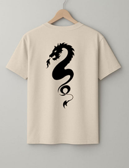 Dragon T-Shirt - White & Beige