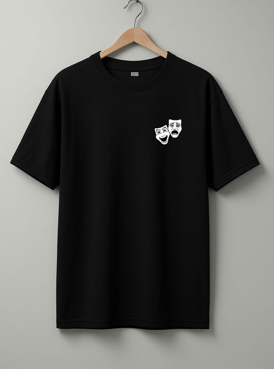 Nobody Care Beige, Black & Maroon T-Shirt