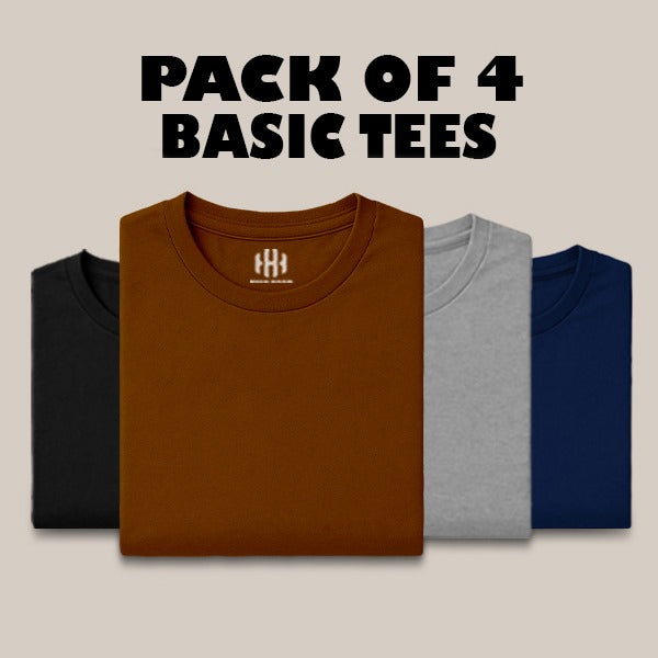 Pack of 4 Basic T-Shirt
