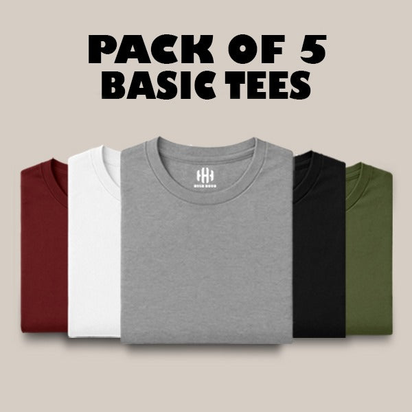 Pack of 5 Basic T-Shirt