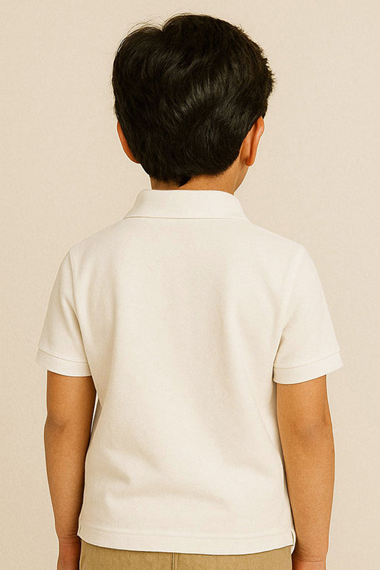 Kids Polo T-shirts - White