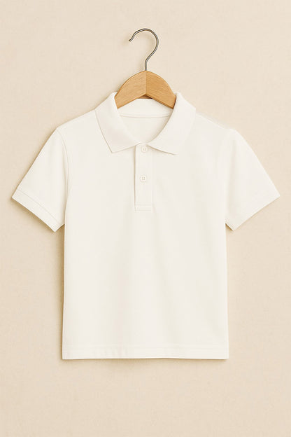 Kids Polo T-shirts - White