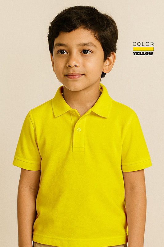 Kids Polo T-shirts - Yellow