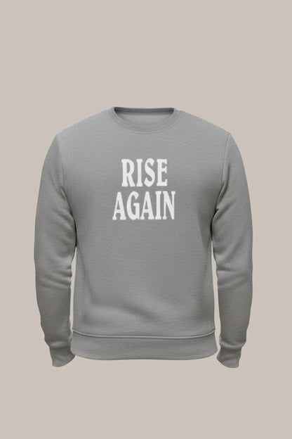 RISE AGAIN Printed Sweatshirt – Heather Grey