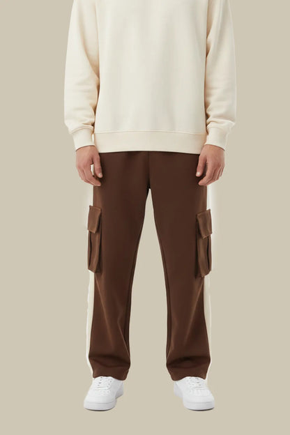 Cargo Pocket Panel Trouser – Brown