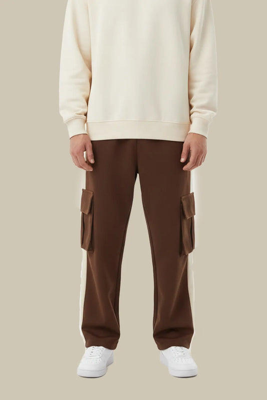 Cargo Pocket Panel Trouser – Brown