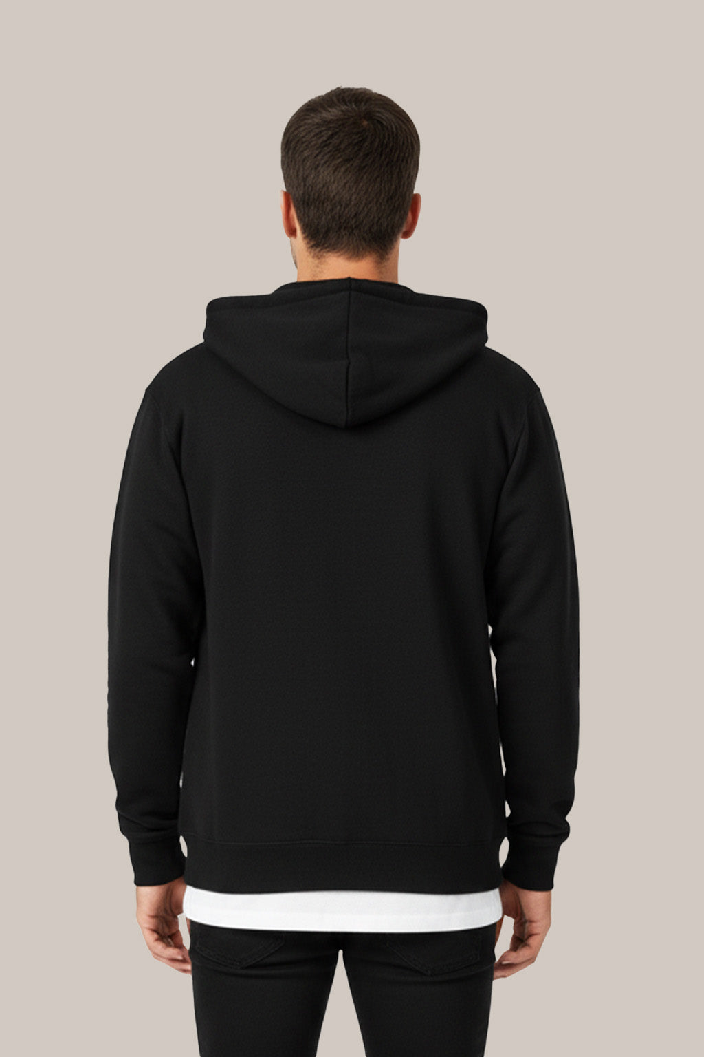 Men’s Classic Black Zipper Hoodie – Everyday Comfort Collection