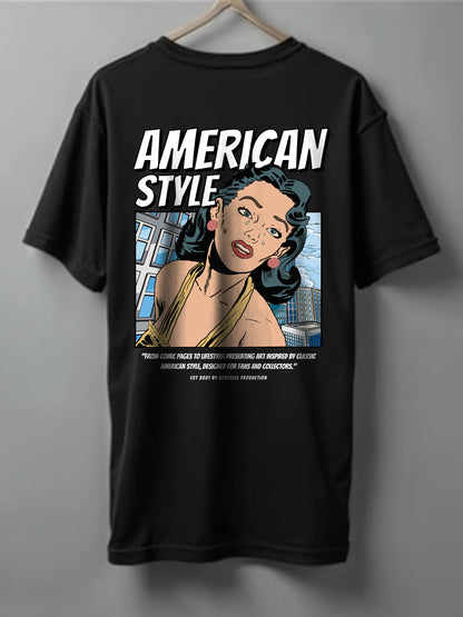 American Oversized T-Shirt – Black, Maroon & Olive Green