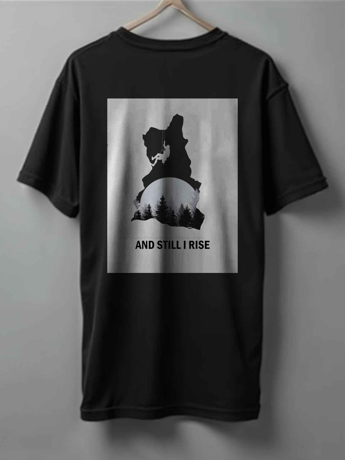 And Still I Rise Drop Shoulder T-Shirt – White & Black