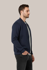 Men’s Classic Navy Blue  Bomber Jacket