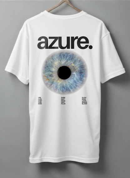 Azure Oversized T-Shirt – Maroon, White & Beige Accents