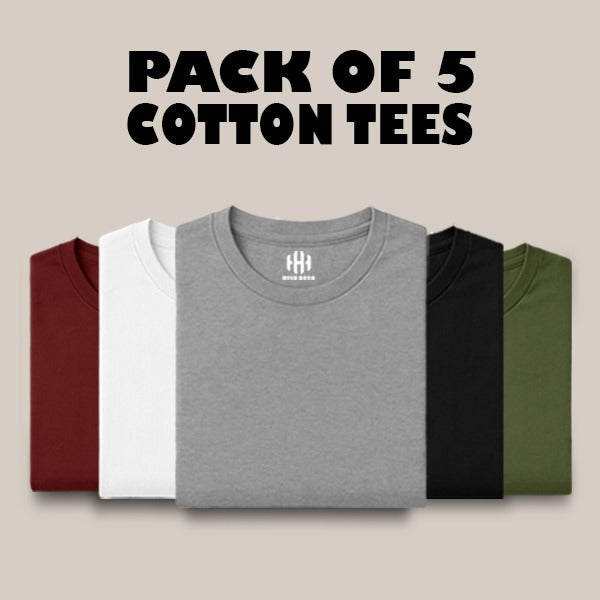 Pack of 5 Basic T-Shirt