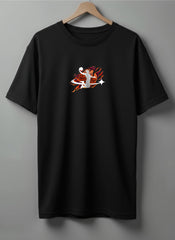 Basketball Oversized T-Shirt – Black, White & Beige