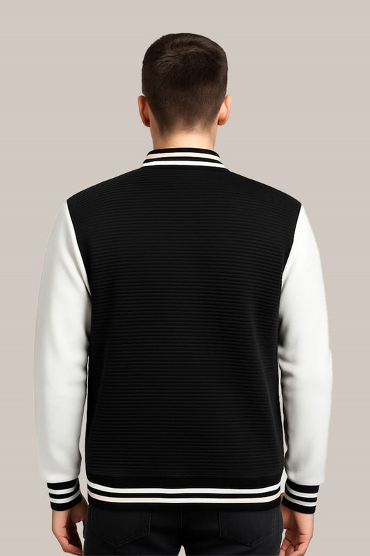 Baseball Jacket Line – Black & White Bold Style