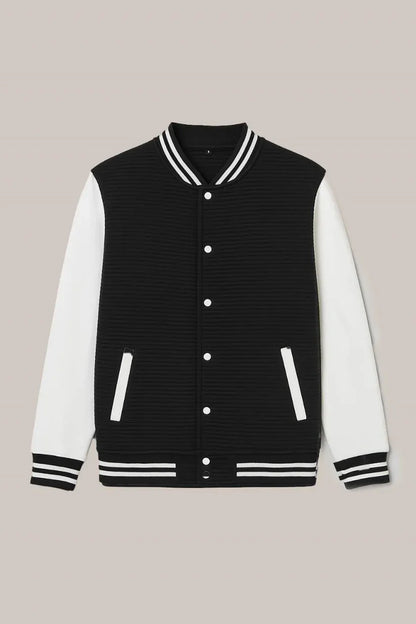 Baseball Jacket Line – Black & White Bold Style
