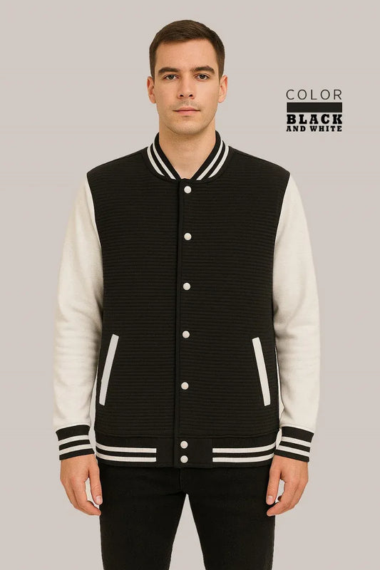 Baseball Jacket Line – Black & White Bold Style