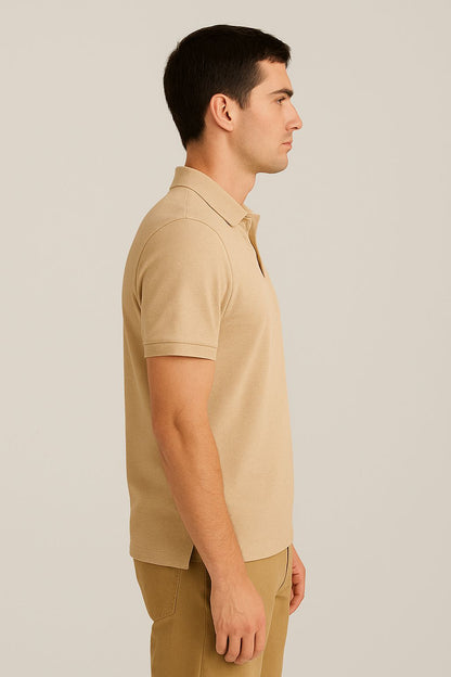 POLO TEE - CAMEL