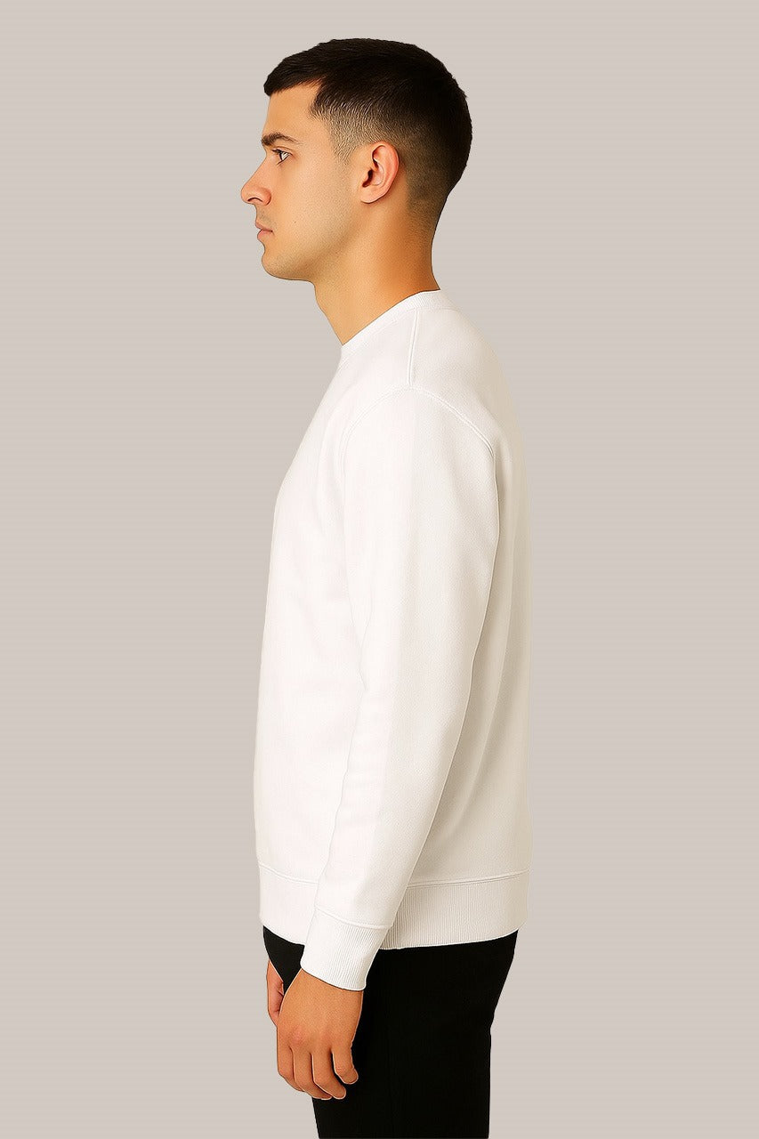 White Sweatshirt – Soft Neutrals, Effortless Style