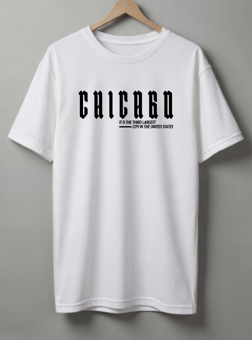 Chicago Oversized T-Shirt –  Black, Beige & White