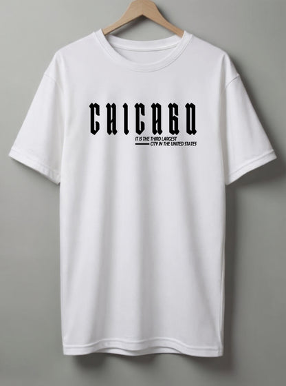 Chicago Oversized T-Shirt –  Black, Beige & White