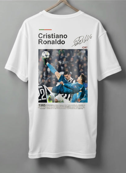 CR7 Oversized T-Shirt – Black, Grey & Maroon