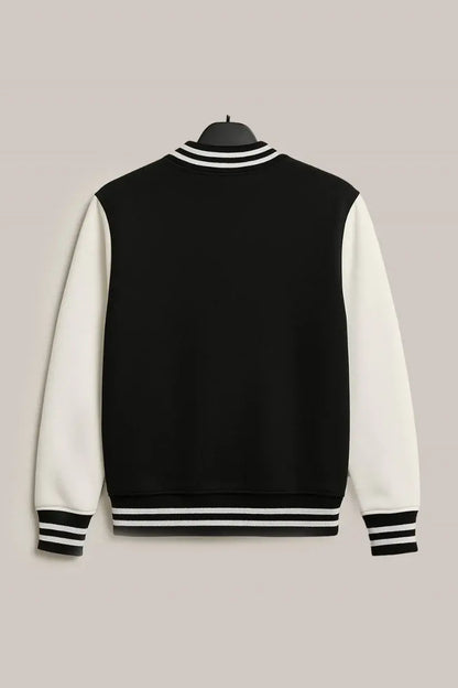 Baseball Jacket – Black & White, Timeless Style with Bold Contrast