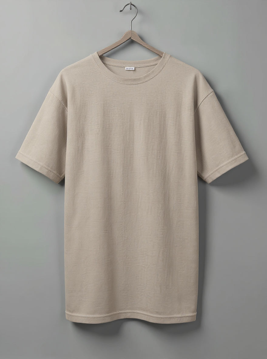 Enjoy Your Weekend Drop Shoulder T-Shirt – White, Blue, Beige & Olive Green
