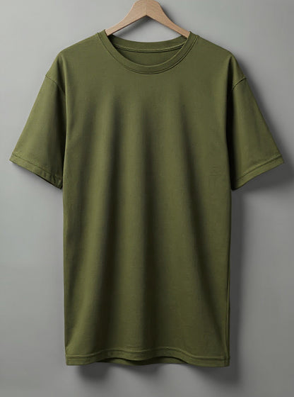 Enjoy Your Weekend Drop Shoulder T-Shirt – White, Blue, Beige & Olive Green