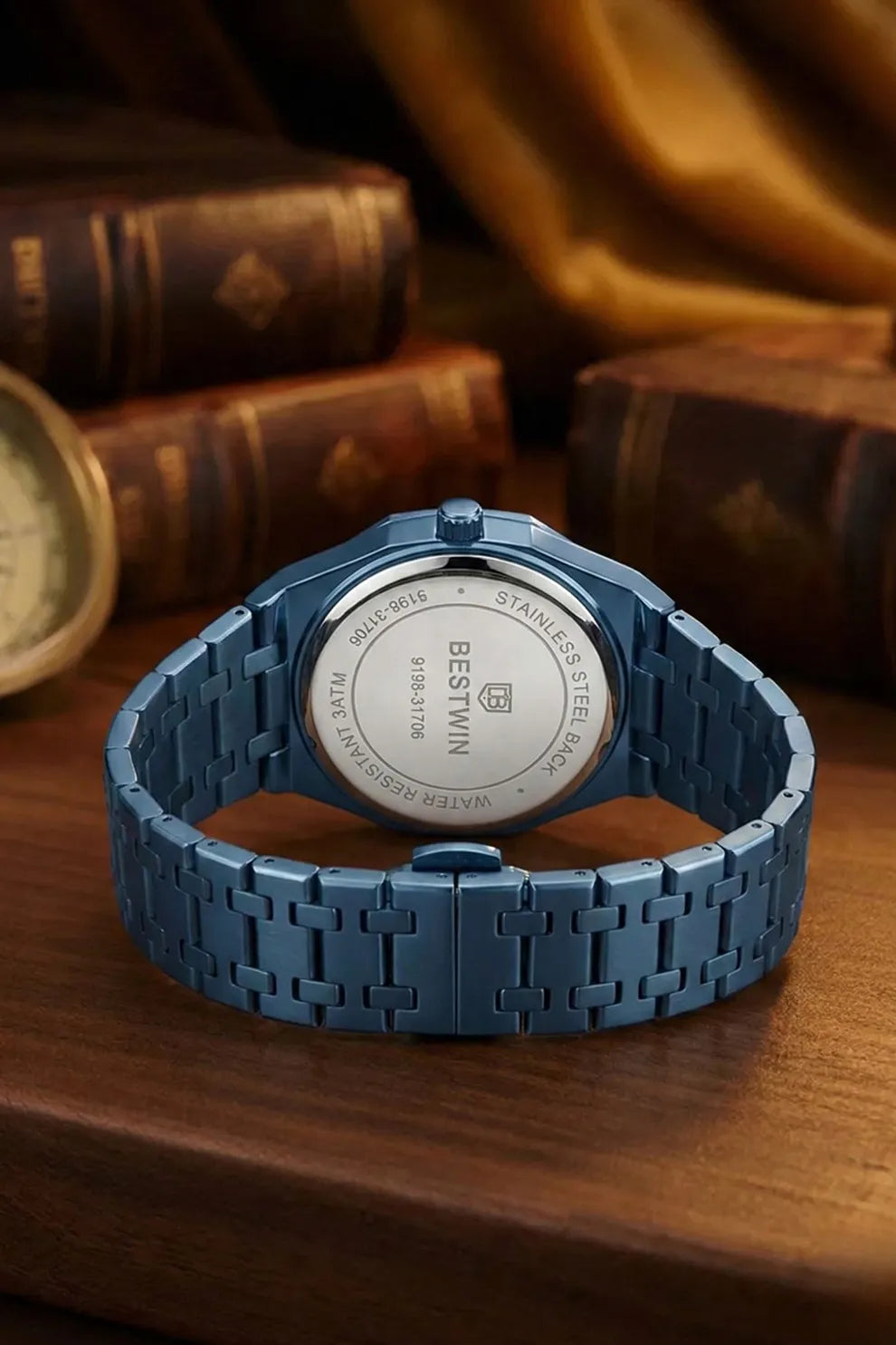 Men’s Blue Stainless Steel Analog Watch – Blue Dial Modern Style