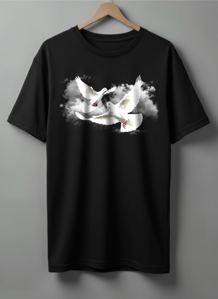 Heaven Oversized T-Shirt – Black, Olive Green & Maroon