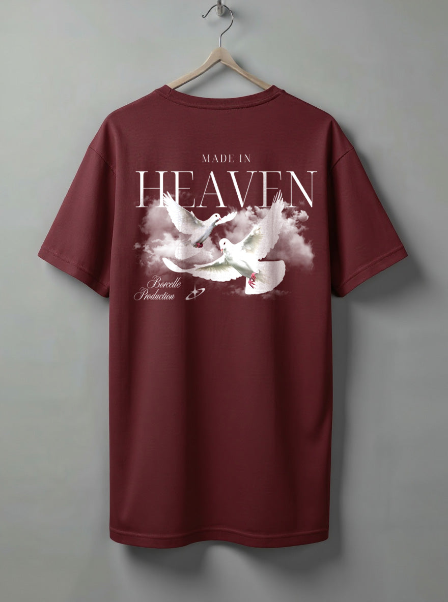 Heaven Oversized T-Shirt – Black, Olive Green & Maroon