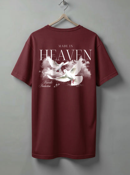 Heaven Oversized T-Shirt – Black, Olive Green & Maroon