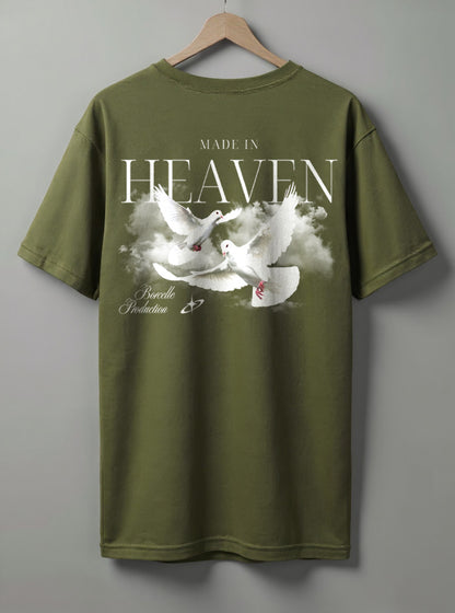 Heaven Oversized T-Shirt – Black, Olive Green & Maroon