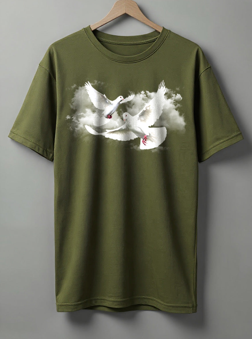 Heaven Oversized T-Shirt – Black, Olive Green & Maroon