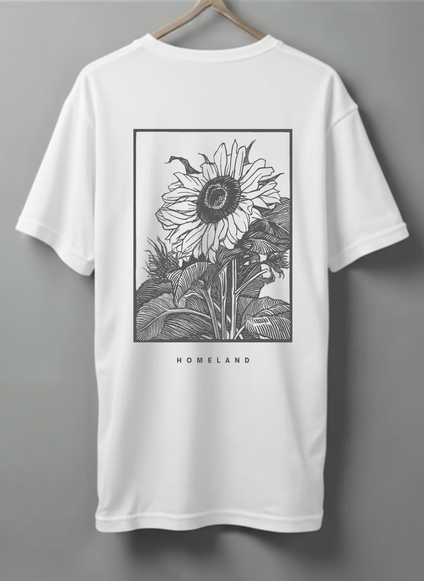 Homeland Oversized T-Shirt – Black, White & Beige