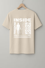 Inside Freedom T-Shirt - Black, Maroon & Beige