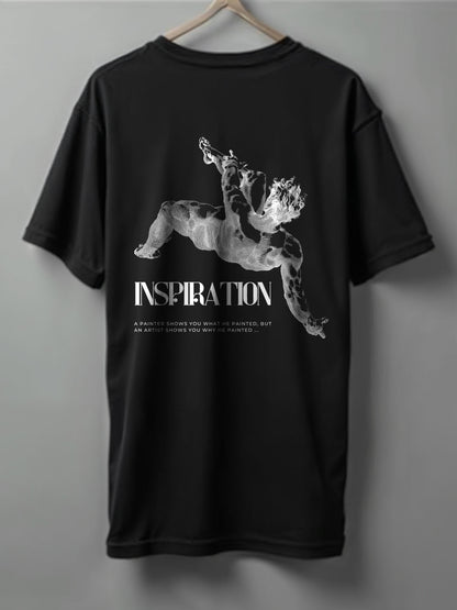 Inspiration Drop Shoulder T-Shirt – White, Black & Beige