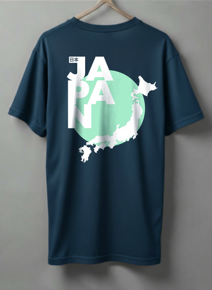 Japan Oversized T-Shirt – Blue, Olive Green, White & Black