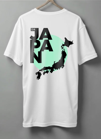 Japan Oversized T-Shirt – Blue, Olive Green, White & Black