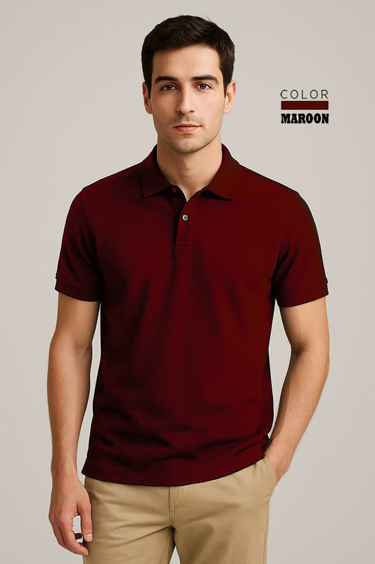 POLO TEE - MAROON