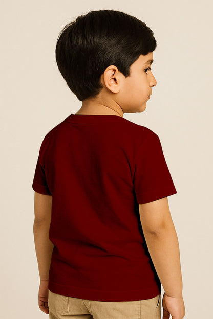 Kids Basic Tee -Maroon