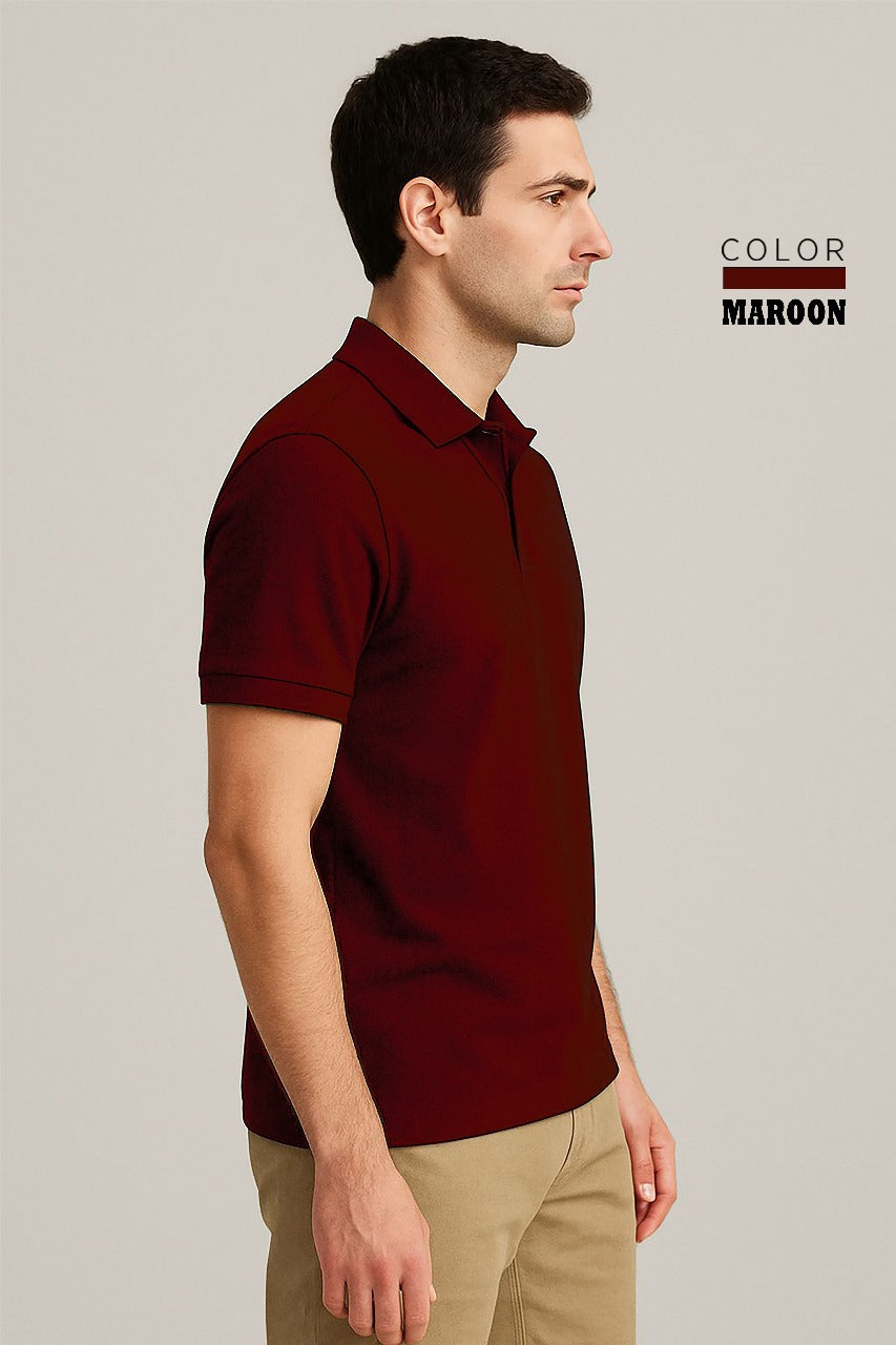 POLO TEE - MAROON