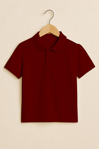 Kids Polo T-shirts - Maroon