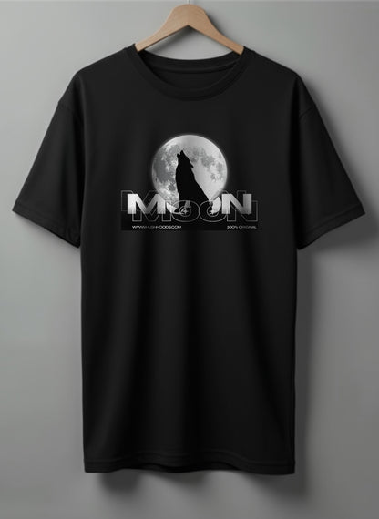 Moon Oversized T-Shirt – Black & Maroon