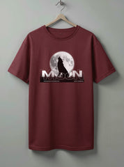 Moon Oversized T-Shirt – Black & Maroon