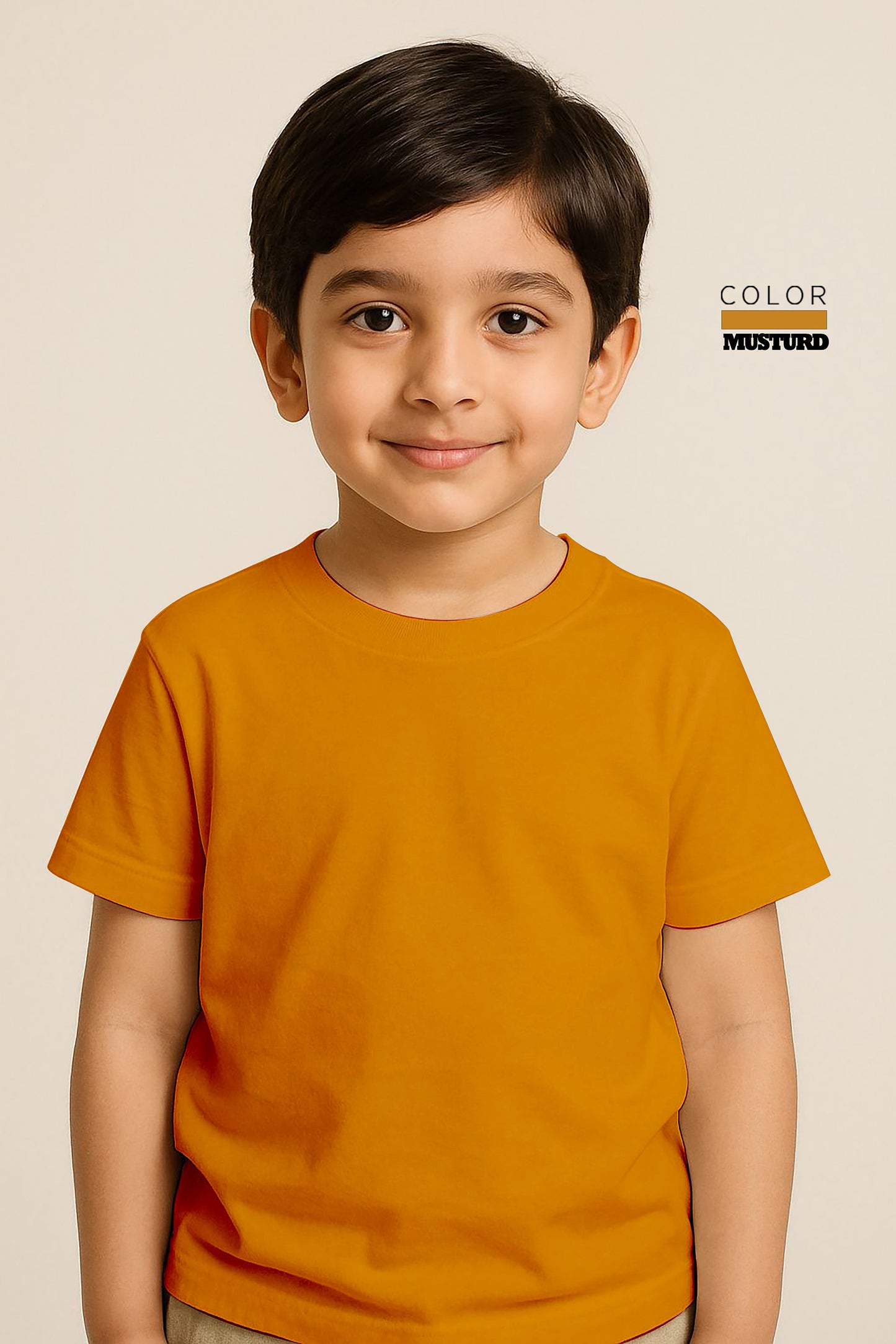 Kids Basic Tee -Musturd