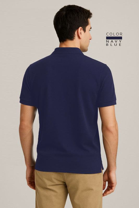POLO TEE - NAVY BLUE