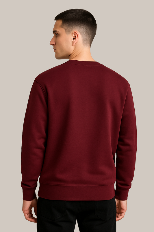 Deep Maroon Sweatshirt – Bold Color, Cozy Feel